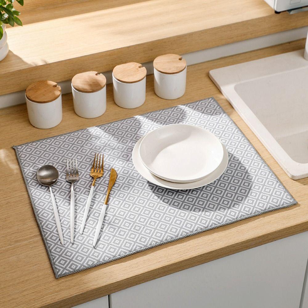 Insulation Draining Mat Absorbent Drain Pad Dinnerware Rug Microfiber Dish Drying Mat Kitchen Style D
Insulation Draining Mat Absorbent Drain Pad Dinnerware Rug Microfiber Dish Drying Mat Kitchen Style D
