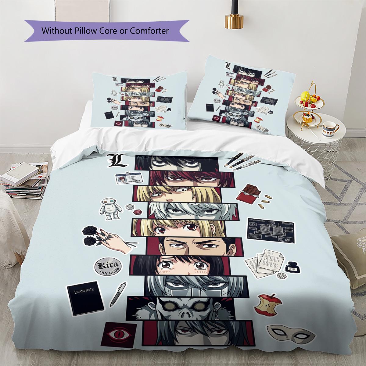 Death Note Pattern Bedding Quilt Set Quilt Cover Pillowcase Home Decoration Birthday Gift (1 * duvet cover + 2 * pillowcase, without core) 135x200cm
Death Note Pattern Bedding Quilt Set Quilt Cover Pillowcase Home Decoration Birthday Gift (1 * duvet cover + 2 * pillowcase, without core) 135x200cm