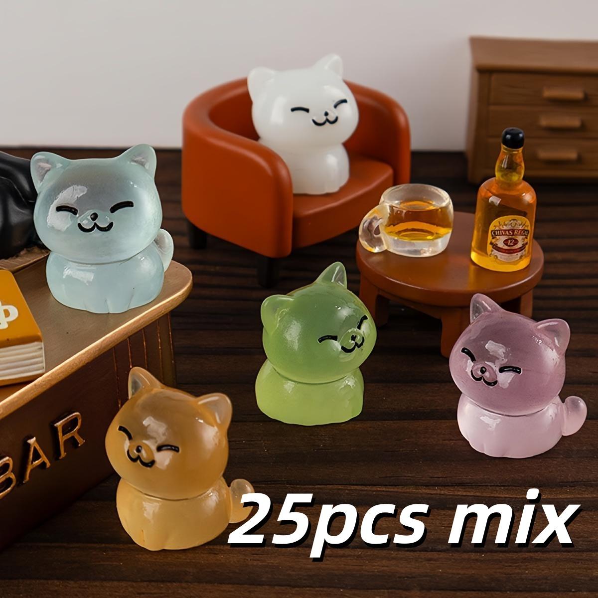 25 Glow-in-the-Dark Mini Cat Statues, Cute Resin Kitten Statues, Light-Up Animal Sculptures, Suitable for Home and Car Decoratio (as the picture,25pcs)
25 Glow-in-the-Dark Mini Cat Statues, Cute Resin Kitten Statues, Light-Up Animal Sculptures, Suitable for Home and Car Decoratio (as the picture,25pcs)