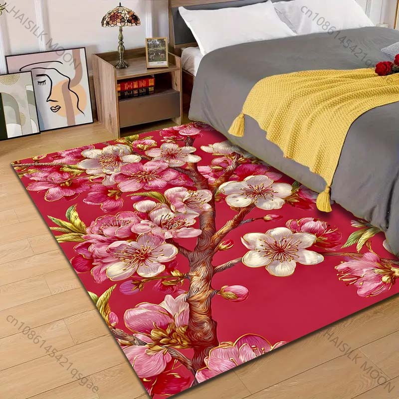 Peach blossoms on red background Pattern Rug Carpets for Bedroom Living Room Sofa Mat Creative Door Mat Cloakroom Home Decor 40cm x 60cm
Peach blossoms on red background Pattern Rug Carpets for Bedroom Living Room Sofa Mat Creative Door Mat Cloakroom Home Decor 40cm x 60cm