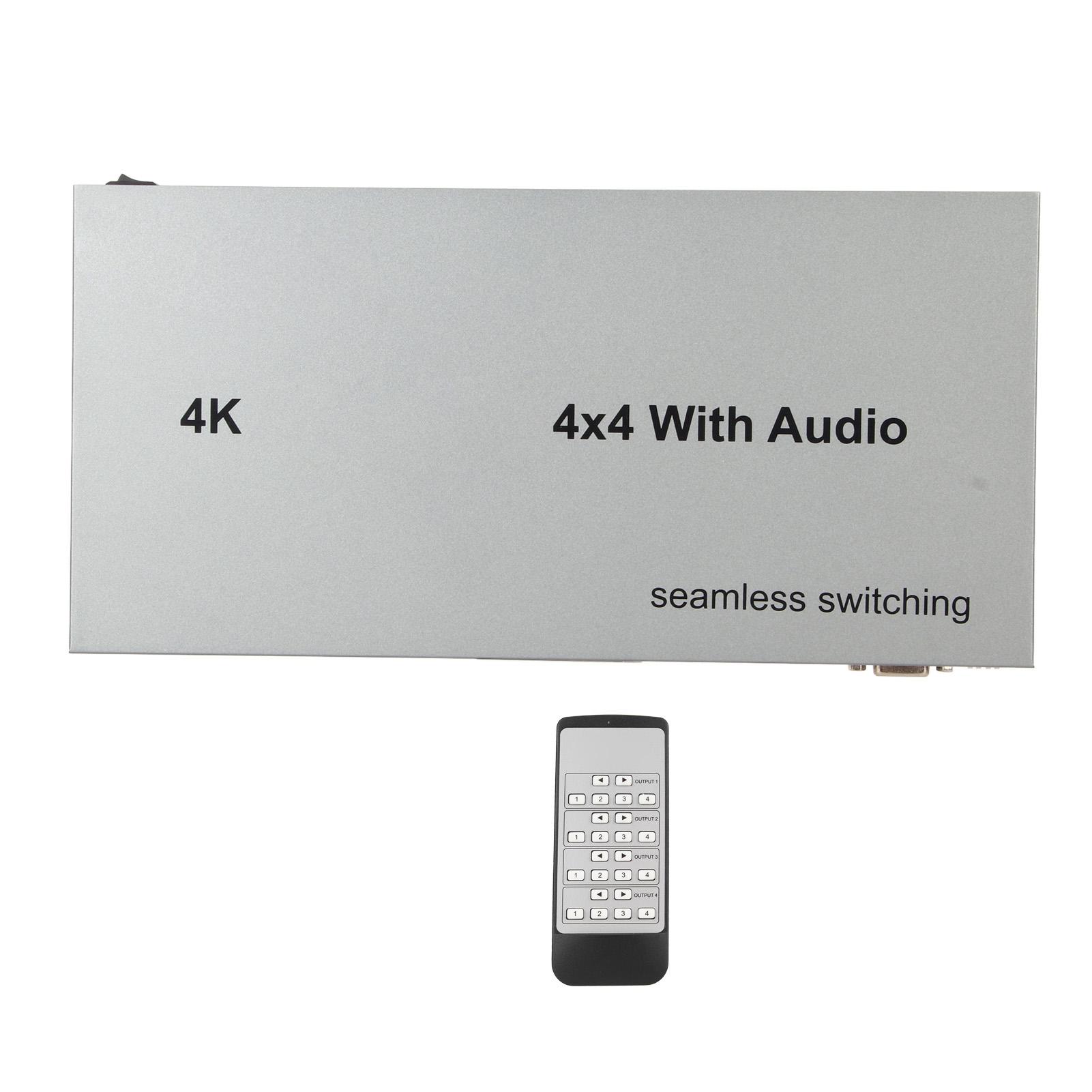 Интерфейсный коммутатор HD Multimedia 4 in 4 out 4K 30Hz Video Switcher Splitter с экстрактором звука для EU Plug
Интерфейсный коммутатор HD Multimedia 4 in 4 out 4K 30Hz Video Switcher Splitter с экстрактором звука для EU Plug