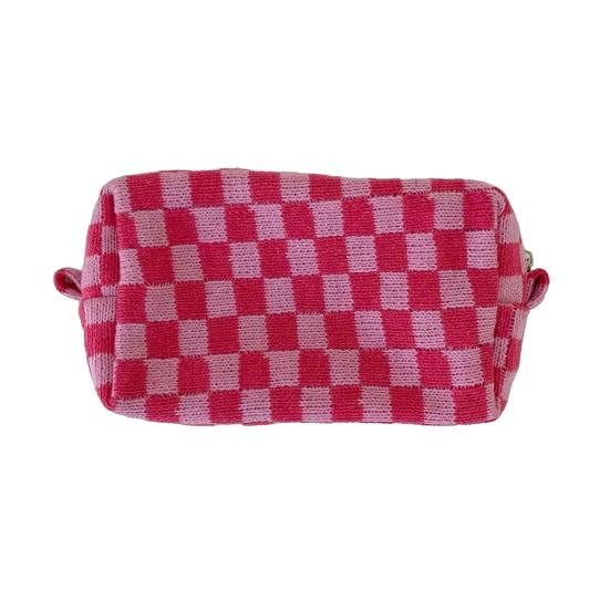 Checkered Makeup Bag for Women Knitted Travel Cosmetic Pouch Portable Plaid Toiletry Organizer with Zipper for рожевий
Checkered Makeup Bag for Women Knitted Travel Cosmetic Pouch Portable Plaid Toiletry Organizer with Zipper for рожевий