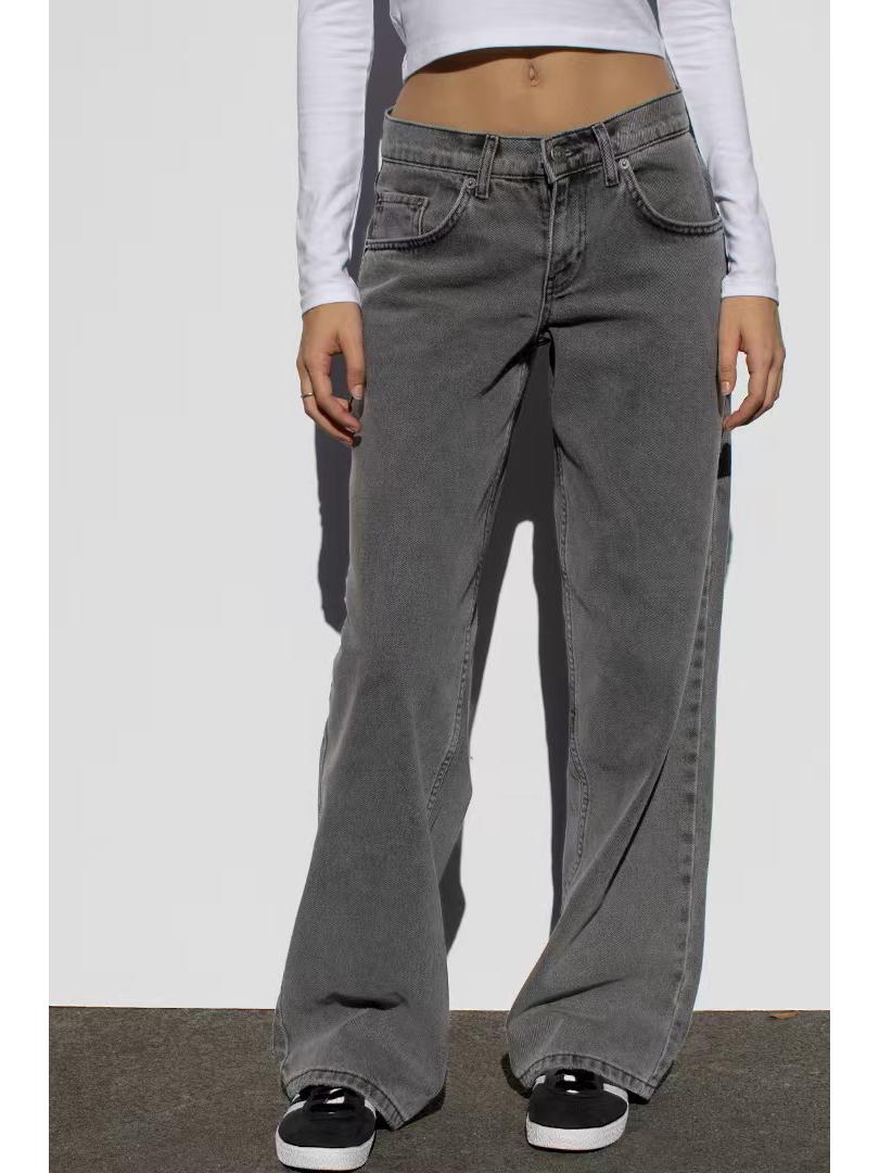 Retro High Waist Washed Wide-Leg Jeans Large
Retro High Waist Washed Wide-Leg Jeans Large