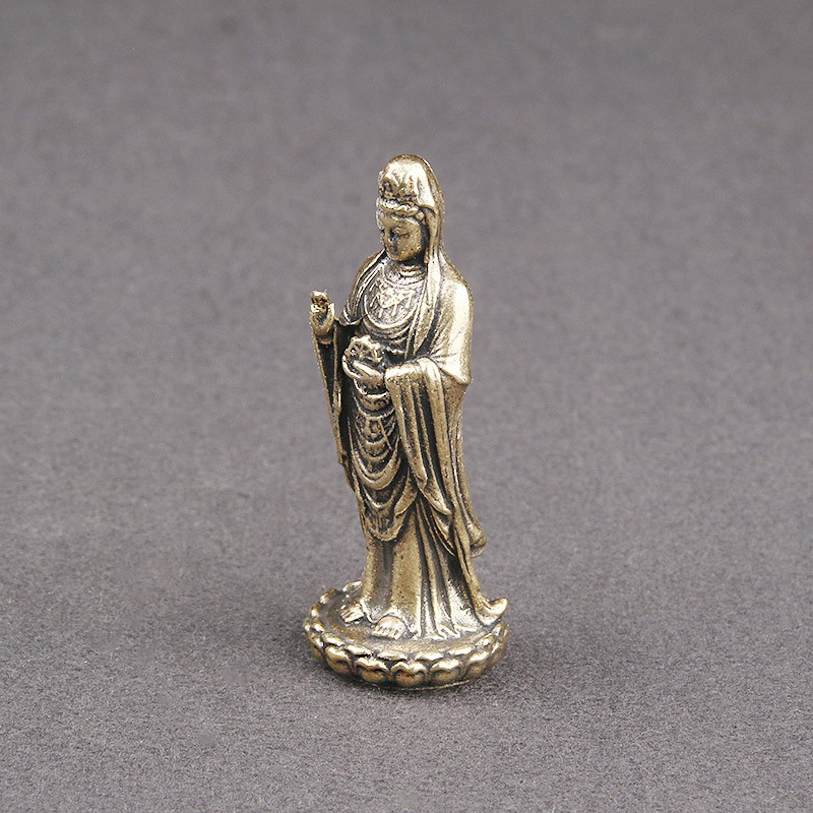 Mini Guan Yin Statue Bodhisattva Figurine Crafts Gift Metal Ornament for Living Room Table
Mini Guan Yin Statue Bodhisattva Figurine Crafts Gift Metal Ornament for Living Room Table