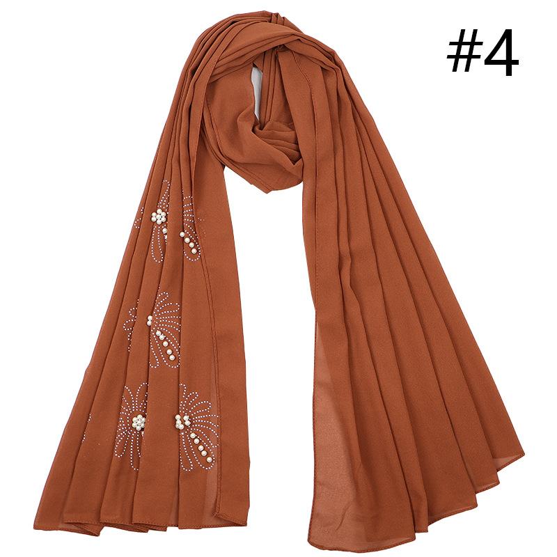 Solid Color Flower Pearl Hot Diamond Bead Chiffon Long Scarf Boutique Ethnic Yarn Headscarf Women s Shawl
Solid Color Flower Pearl Hot Diamond Bead Chiffon Long Scarf Boutique Ethnic Yarn Headscarf Women s Shawl