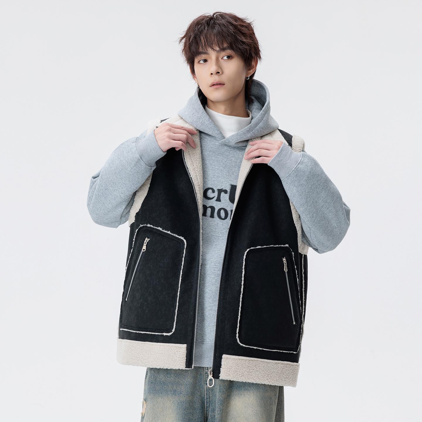 Reversible Stand Collar Vest: Thick, Warm, Trendy Imitation Lambskin, Korean-Style Winter Coat XL
Reversible Stand Collar Vest: Thick, Warm, Trendy Imitation Lambskin, Korean-Style Winter Coat XL
