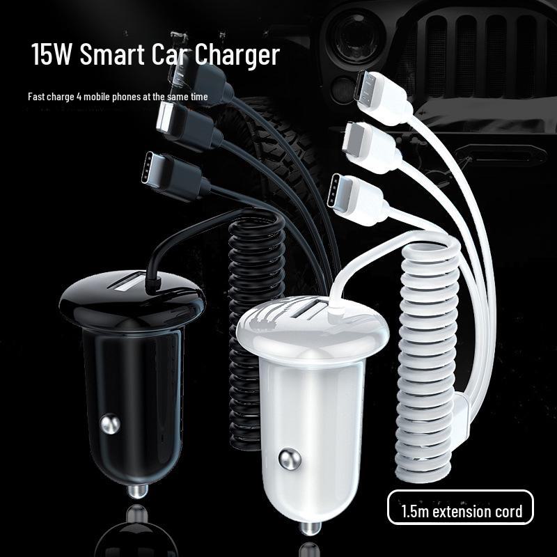 Multi-Function 3-Port Car Charger with 3.1A Smart Mini Cigarette Lighter Adapter Single port 1A білий
Multi-Function 3-Port Car Charger with 3.1A Smart Mini Cigarette Lighter Adapter Single port 1A білий