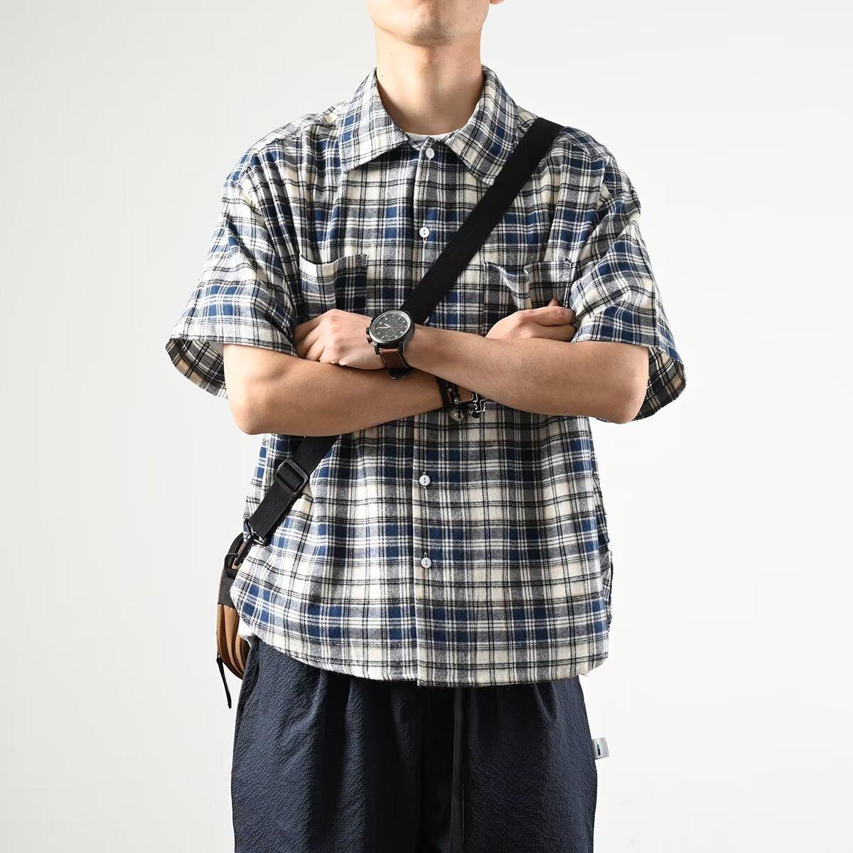 Клетчатая рубашка мужская летняя японская ретро свободная повседневная рубашка с рукавами пять четвертей американская уличная модная брендовая куртка 2XL синий
Клетчатая рубашка мужская летняя японская ретро свободная повседневная рубашка с рукавами пять четвертей американская уличная модная брендовая куртка 2XL синий