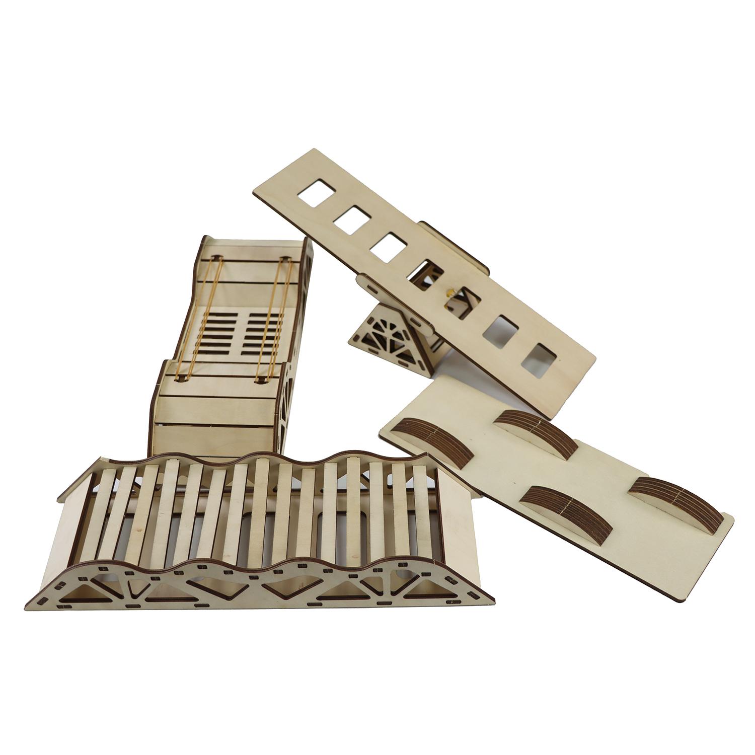 4PCS RC Wooden Bridge Obstacle Set, DIY Steep Slope Desktop Simulation Course for 1/36 Scale RC Crawler Car Accessories
4PCS RC Wooden Bridge Obstacle Set, DIY Steep Slope Desktop Simulation Course for 1/36 Scale RC Crawler Car Accessories