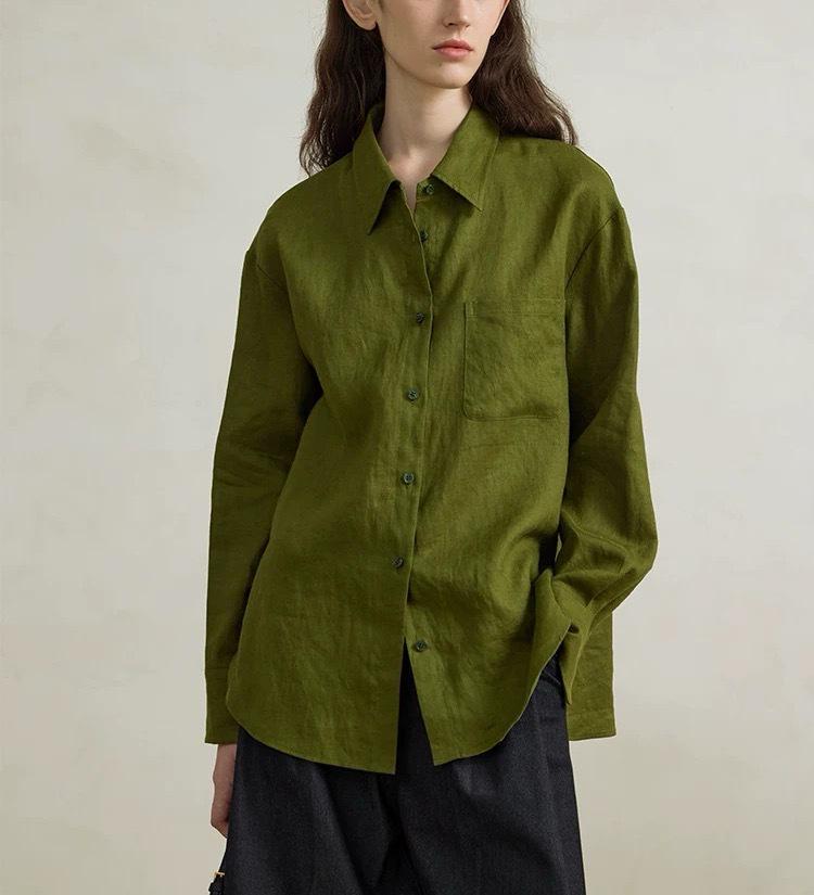 Turquoise High-End Linen Shirt for Women – Loose, Long Sleeve Polo Collar Top for Spring & Autumn M (95-105 jin)
Turquoise High-End Linen Shirt for Women – Loose, Long Sleeve Polo Collar Top for Spring & Autumn M (95-105 jin)