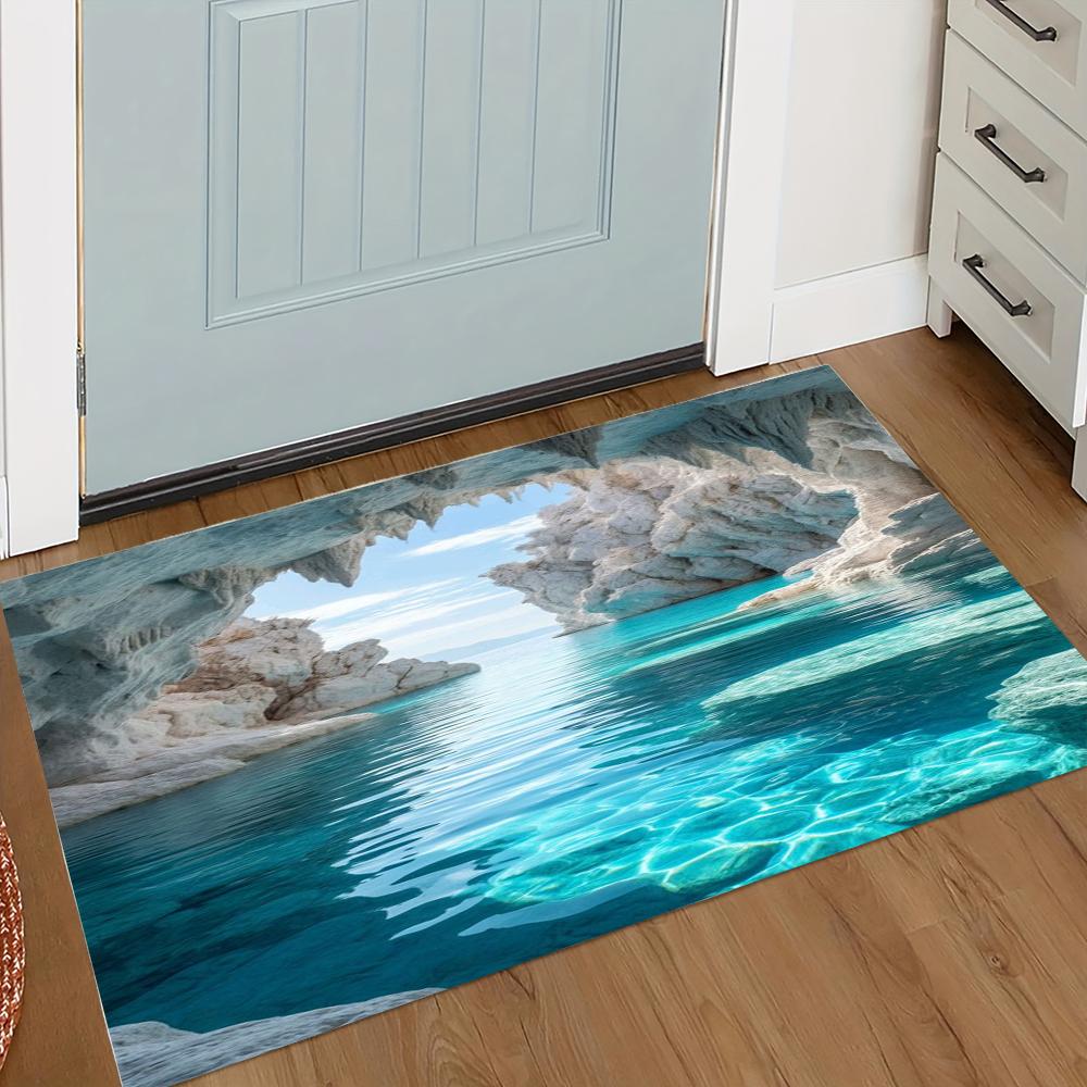 3D Коврик для двери с рисунком террасного бассейна в естественном стиле, с бирюзовой водой и террасой из травертина, сформированного скалами, пейзаж, коврик для украшения комнаты 40x60cm
3D Коврик для двери с рисунком террасного бассейна в естественном стиле, с бирюзовой водой и террасой из травертина, сформированного скалами, пейзаж, коврик для украшения комнаты 40x60cm