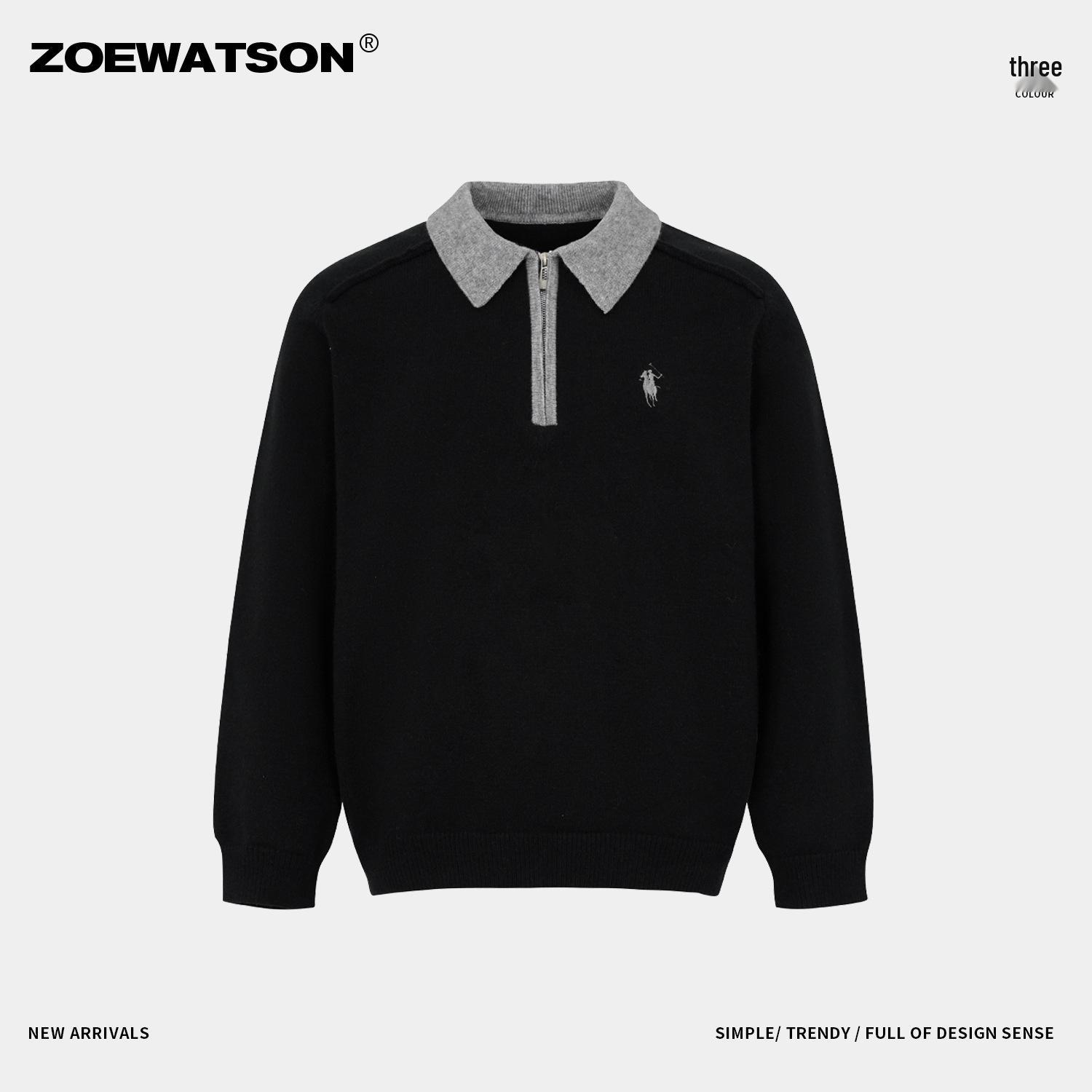 Premium Color Block Half-Zip Wool Polo Sweater - Warm Winter Knitwear L
Premium Color Block Half-Zip Wool Polo Sweater - Warm Winter Knitwear L