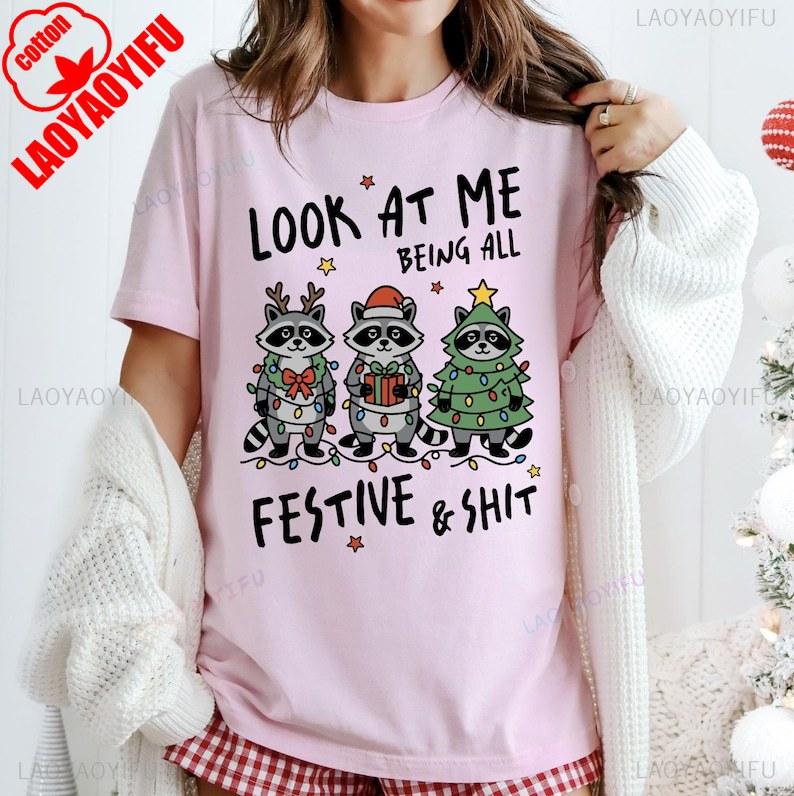 Funny Raccoons DTG Printed Christmas trees Look at Me Being All Festive and Holiday Graphic Unisex Tee printed Tshirt tops S
Funny Raccoons DTG Printed Christmas trees Look at Me Being All Festive and Holiday Graphic Unisex Tee printed Tshirt tops S