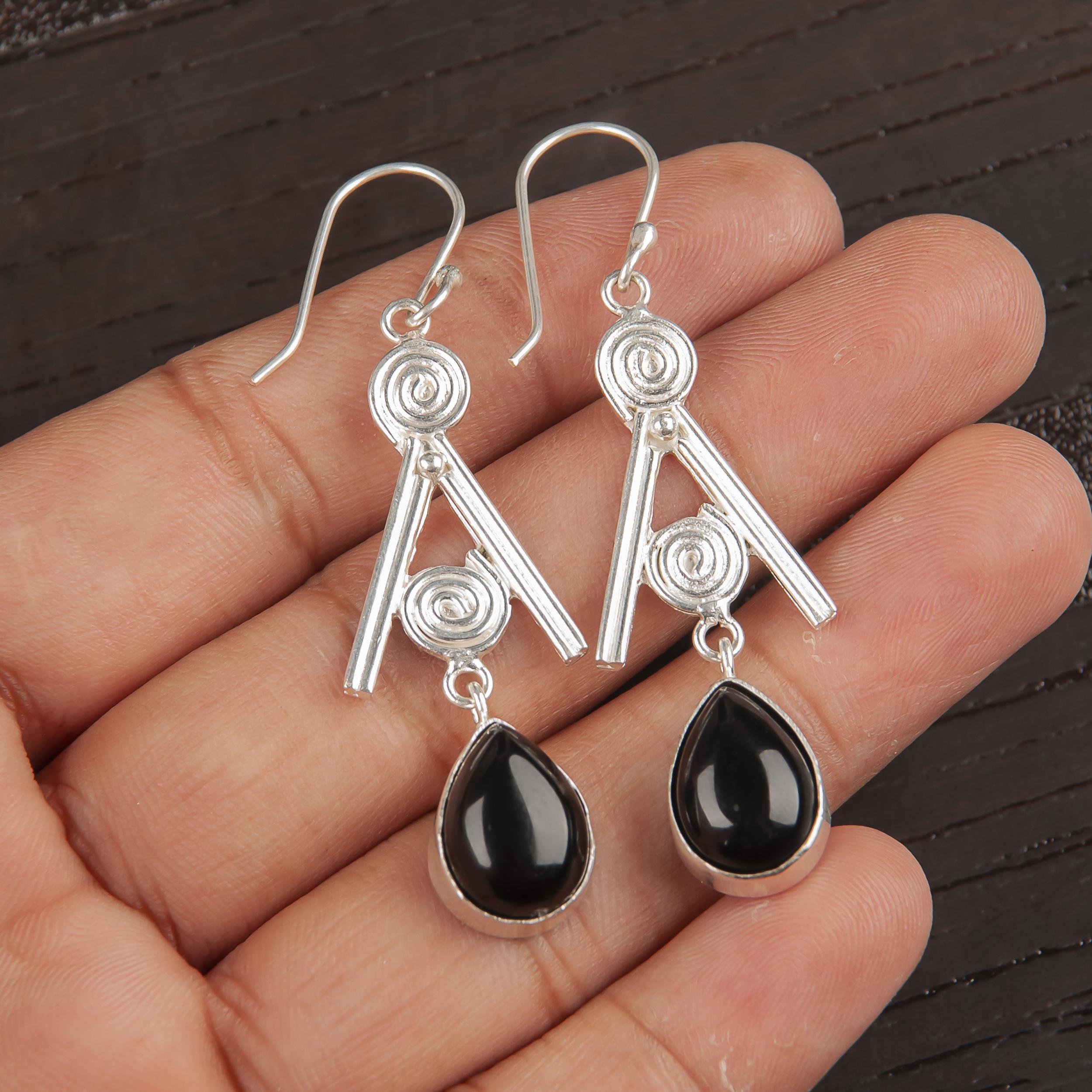 Black Tourmaline Earrings Gemstone Jewelry, 925 Solid Sterling Silver Earrings, Handmade Amazing Earrings Jewelry 2.4 Inches чорний
Black Tourmaline Earrings Gemstone Jewelry, 925 Solid Sterling Silver Earrings, Handmade Amazing Earrings Jewelry 2.4 Inches чорний
