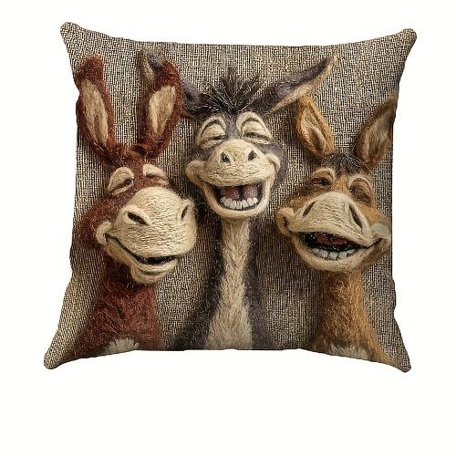 1/4pcs Funny Felt Donkey Throw Pillow Covers Cute Farm Animal Cushion Cases for Home Sofa Bedroom Decor Cushion cover 45x45cm-1pcs
1/4pcs Funny Felt Donkey Throw Pillow Covers Cute Farm Animal Cushion Cases for Home Sofa Bedroom Decor Cushion cover 45x45cm-1pcs