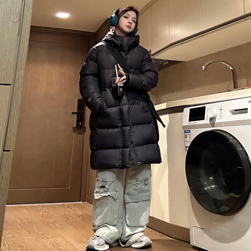 Черное золото средней длины хлопковое пальто для мужчин зимнее новое стильное ветрозащитное плюс бархатное утолщенное хлопковое пальто куртка повседневная с капюшоном мужская одежда 3XL