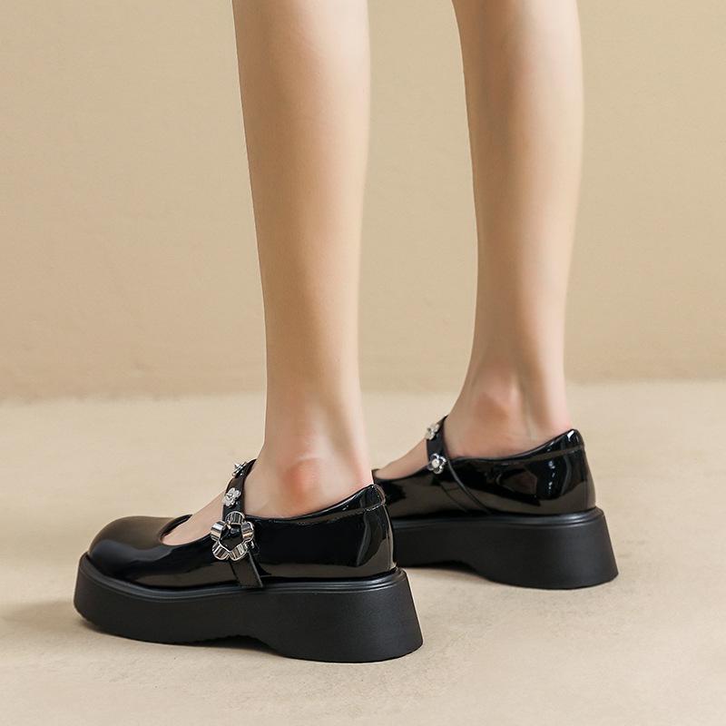 Flower buckle Mary Jane muffin single shoe style college platform small leather shoes women 34 чорний
Flower buckle Mary Jane muffin single shoe style college platform small leather shoes women 34 чорний