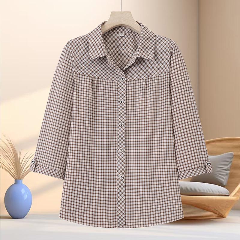 2026 Summer Plaid Print Top for Moms: Stylish Fashionable Shirt for Middle-Aged & Elderly Women 3XL (60-68 kg)
2026 Summer Plaid Print Top for Moms: Stylish Fashionable Shirt for Middle-Aged & Elderly Women 3XL (60-68 kg)