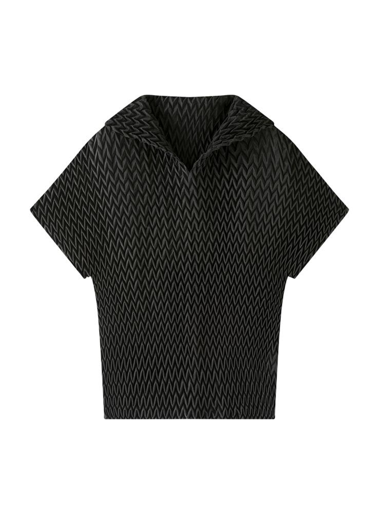 Miyake Women s Spring/Summer Pleated Wave Pattern Short Sleeve Top One Size чорний
Miyake Women s Spring/Summer Pleated Wave Pattern Short Sleeve Top One Size чорний
