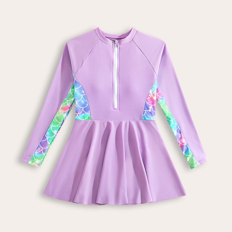 European & American Zipper Long Sleeve Skirted Children s Conservative Cute Girl One-Piece Swimsuit 2024 8 Years фиолетовый
European & American Zipper Long Sleeve Skirted Children s Conservative Cute Girl One-Piece Swimsuit 2024 8 Years фиолетовый