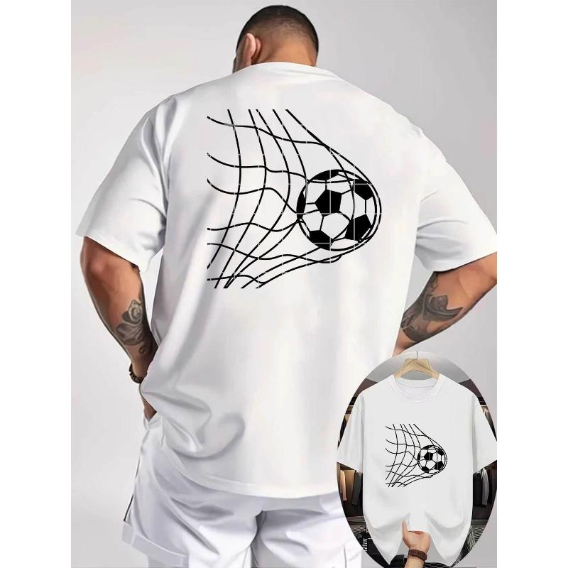 European sizes Men s T-Shirt: Soccer Ball in Net Graphic, Casual Style S белый
European sizes Men s T-Shirt: Soccer Ball in Net Graphic, Casual Style S белый