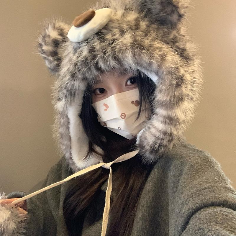 2025 winter warm leopard print tiger print fashion plush Lei Feng hat female cold-proof face small plush bear hat One size fits all
2025 winter warm leopard print tiger print fashion plush Lei Feng hat female cold-proof face small plush bear hat One size fits all