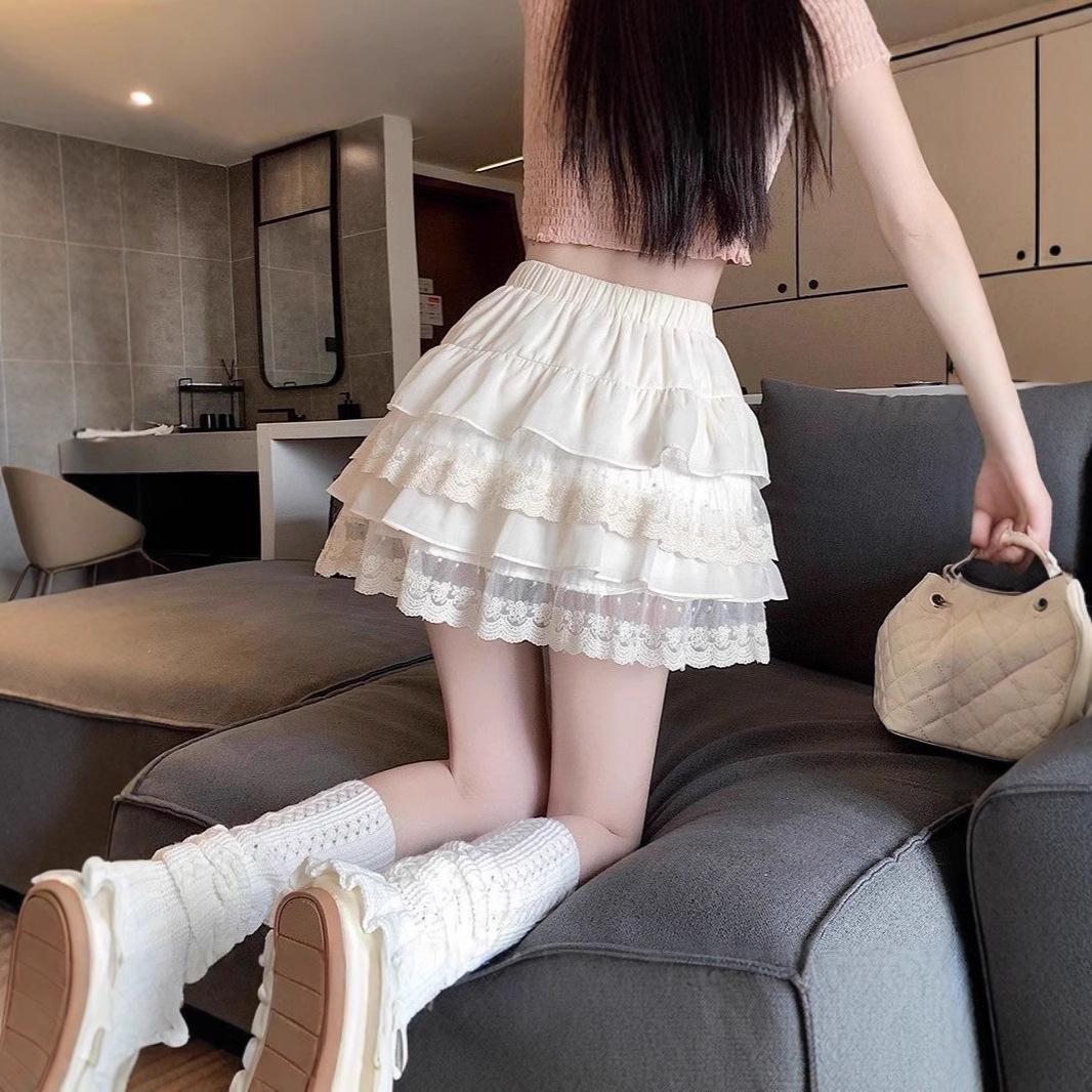 Lace Cake A-line Midi Skirt for Spring 2025 - Women s High Waist and Puffy Design One Size чёрный
Lace Cake A-line Midi Skirt for Spring 2025 - Women s High Waist and Puffy Design One Size чёрный