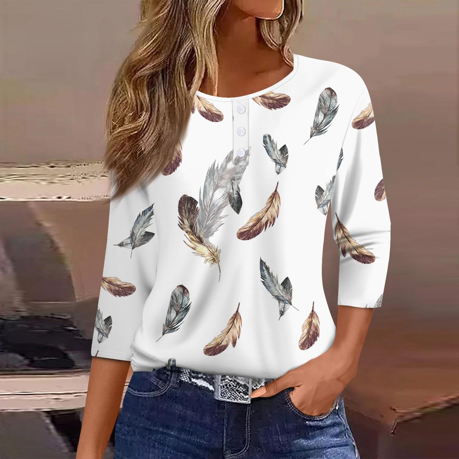 Women s T Shirt Tee Print Button 3/4 Sleeve Daily Weekend Fashion Basic Round Neck Regular Top XXL бежевий
Women s T Shirt Tee Print Button 3/4 Sleeve Daily Weekend Fashion Basic Round Neck Regular Top XXL бежевий