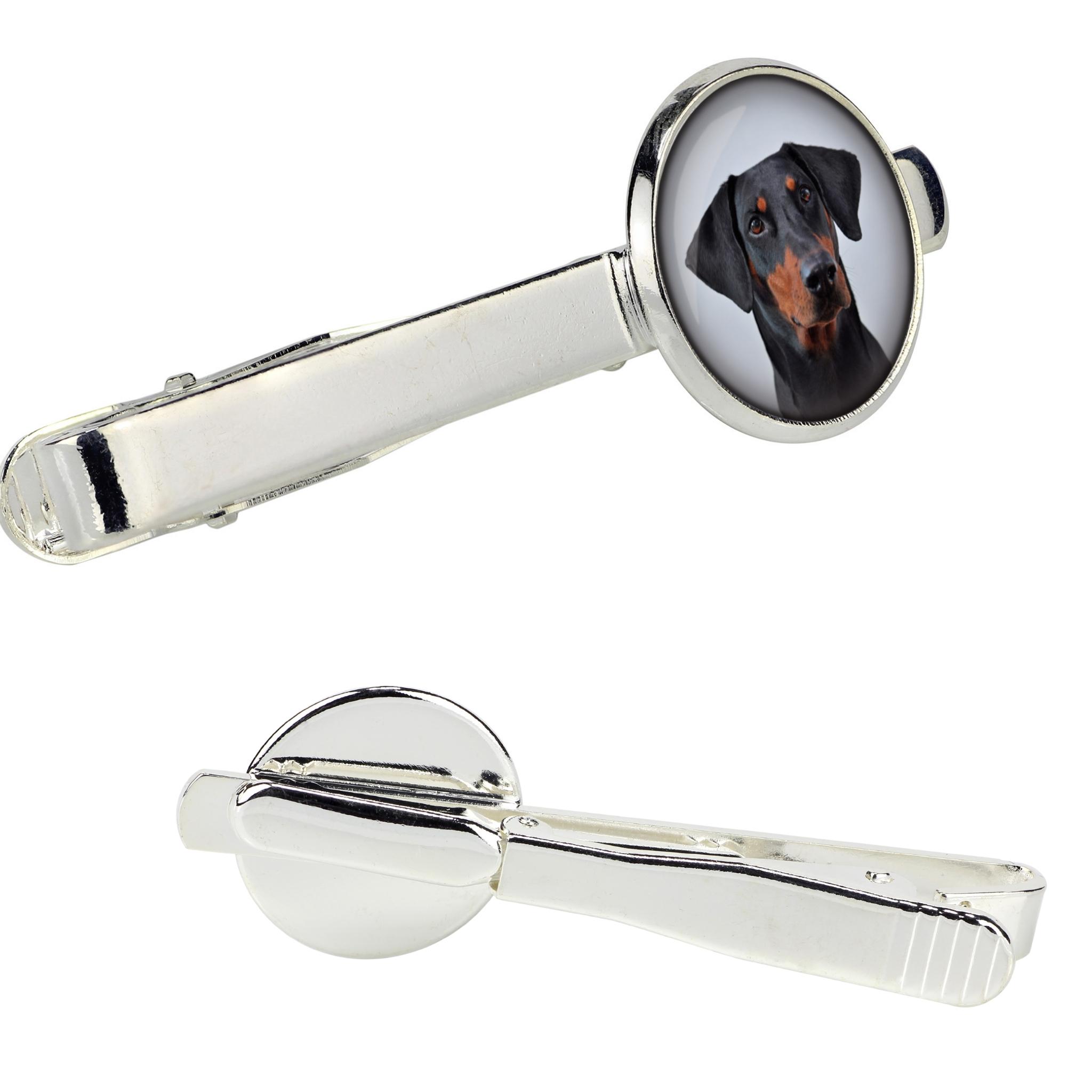 Dobermann, Doberman Pinscher, Dobie II - tie clip in a box, stylish tie, personalized jewelry from the Art-Dog brand срібний
Dobermann, Doberman Pinscher, Dobie II - tie clip in a box, stylish tie, personalized jewelry from the Art-Dog brand срібний