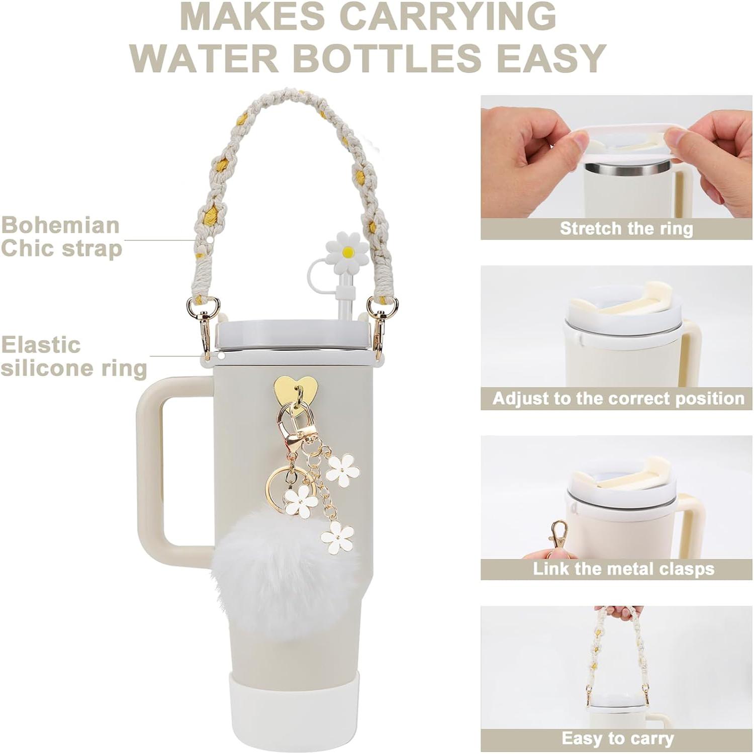 7Pcs Accessories Set Compatible 40oz&30oz Tumbler-Including Handle Strap Siliocne Boot Straw Cover and Charms For Stanley Cup
7Pcs Accessories Set Compatible 40oz&30oz Tumbler-Including Handle Strap Siliocne Boot Straw Cover and Charms For Stanley Cup