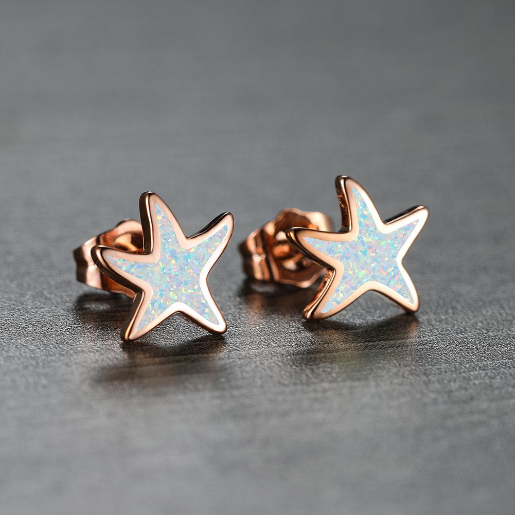 Fashionable and Personalized Rose Gold Blue Happy Little Starfish Earrings for Women Exquisite and Versatile Ear Accessories
Fashionable and Personalized Rose Gold Blue Happy Little Starfish Earrings for Women Exquisite and Versatile Ear Accessories