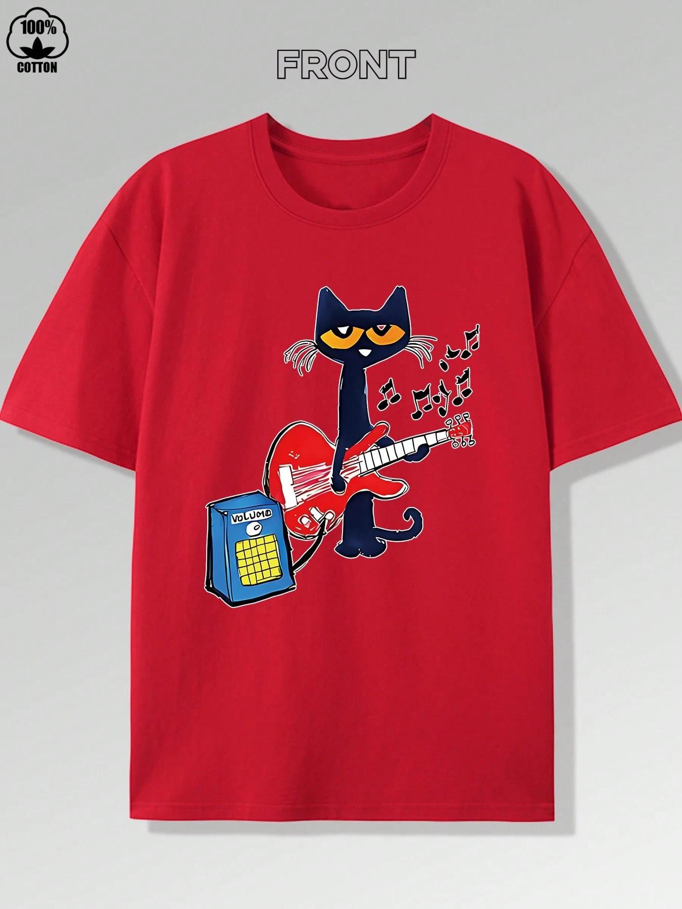 Vibrant Music Guitar Kitten Print TShirt Pure Cotton Round Neck Top HighQuality Cartoon for Music Enthusiasts and Kitten Fans 4XL
Vibrant Music Guitar Kitten Print TShirt Pure Cotton Round Neck Top HighQuality Cartoon for Music Enthusiasts and Kitten Fans 4XL