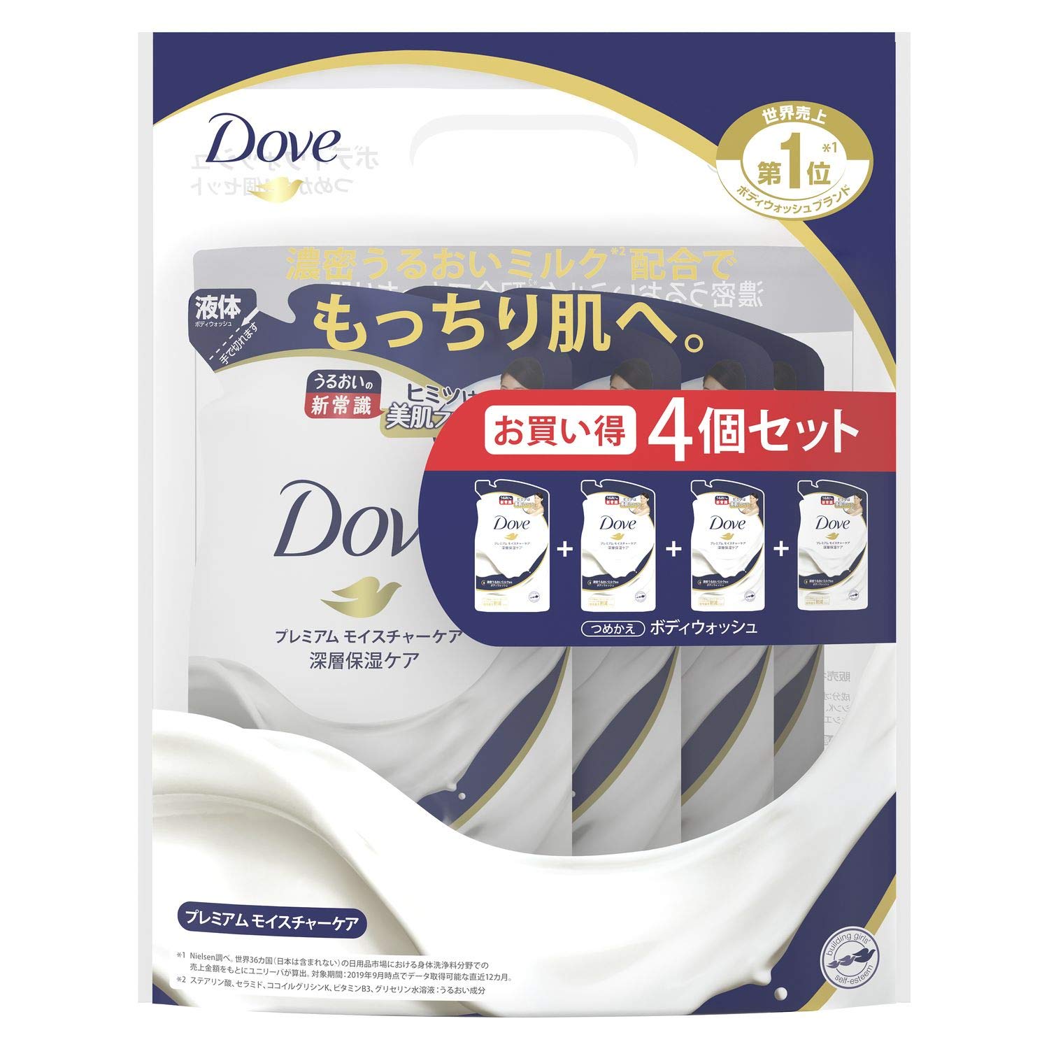 Dove Body Soap Premium Moisture Care Сменный блок 360 г x 4 шт. Набор мыла для тела с мягким цветочным ароматом (Гель для тела)
Dove Body Soap Premium Moisture Care Сменный блок 360 г x 4 шт. Набор мыла для тела с мягким цветочным ароматом (Гель для тела)