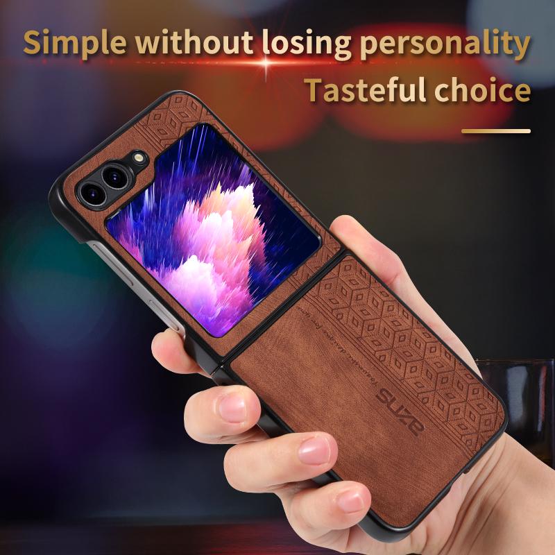 AZNS For Samsung Galaxy Z Flip5 5G Imprinted Pattern Phone Case PU Leather+Hard PC Thin Cover Brown
AZNS For Samsung Galaxy Z Flip5 5G Imprinted Pattern Phone Case PU Leather+Hard PC Thin Cover Brown