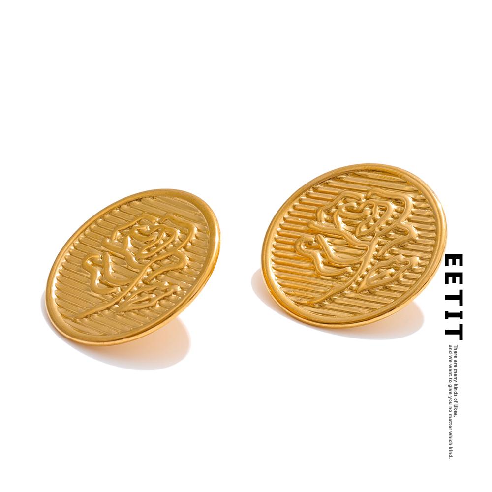 Eetit New Stainless Steel Round Flower Shape Stud Earrings 18K Golden PVD Plated Attractive Summer Jewelry Wholesale золотий
Eetit New Stainless Steel Round Flower Shape Stud Earrings 18K Golden PVD Plated Attractive Summer Jewelry Wholesale золотий