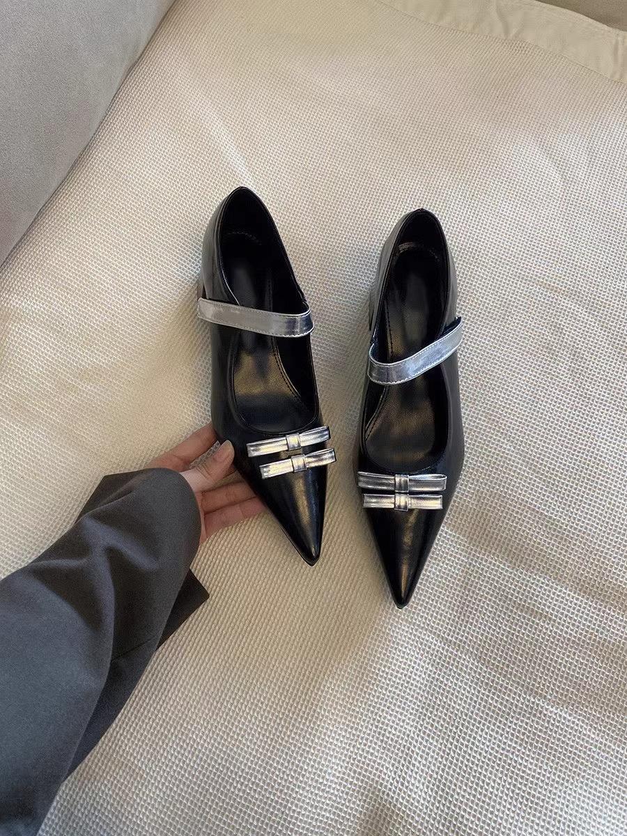 Temperament! Mary Jane Shoes High Heel French 2026 Pointed Toe Bow Colorblocking Chunky Heel Shoes Women Kawaii Shoes Zapatos 40 срібний
Temperament! Mary Jane Shoes High Heel French 2026 Pointed Toe Bow Colorblocking Chunky Heel Shoes Women Kawaii Shoes Zapatos 40 срібний