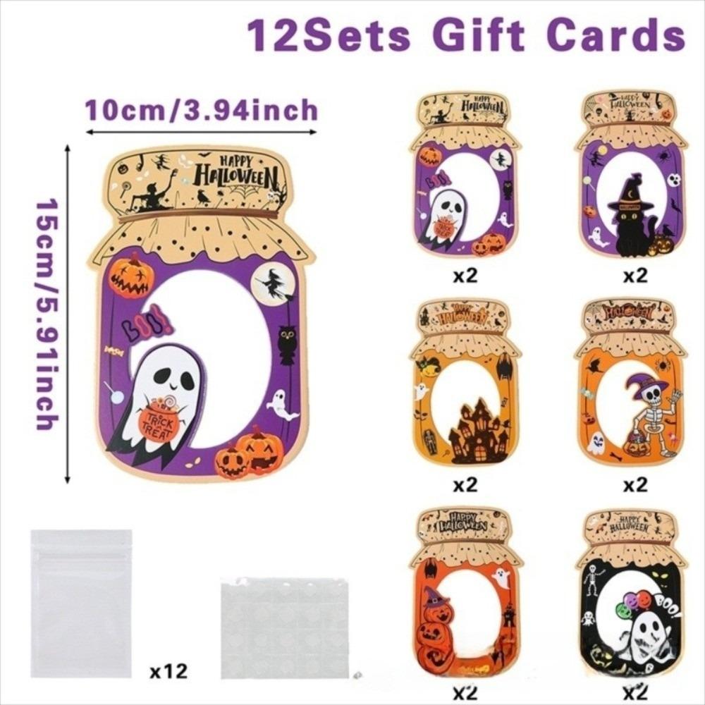 12PCS Paper Plastic Halloween Candy Bag Self-adhesive Candy Packaging
12PCS Paper Plastic Halloween Candy Bag Self-adhesive Candy Packaging