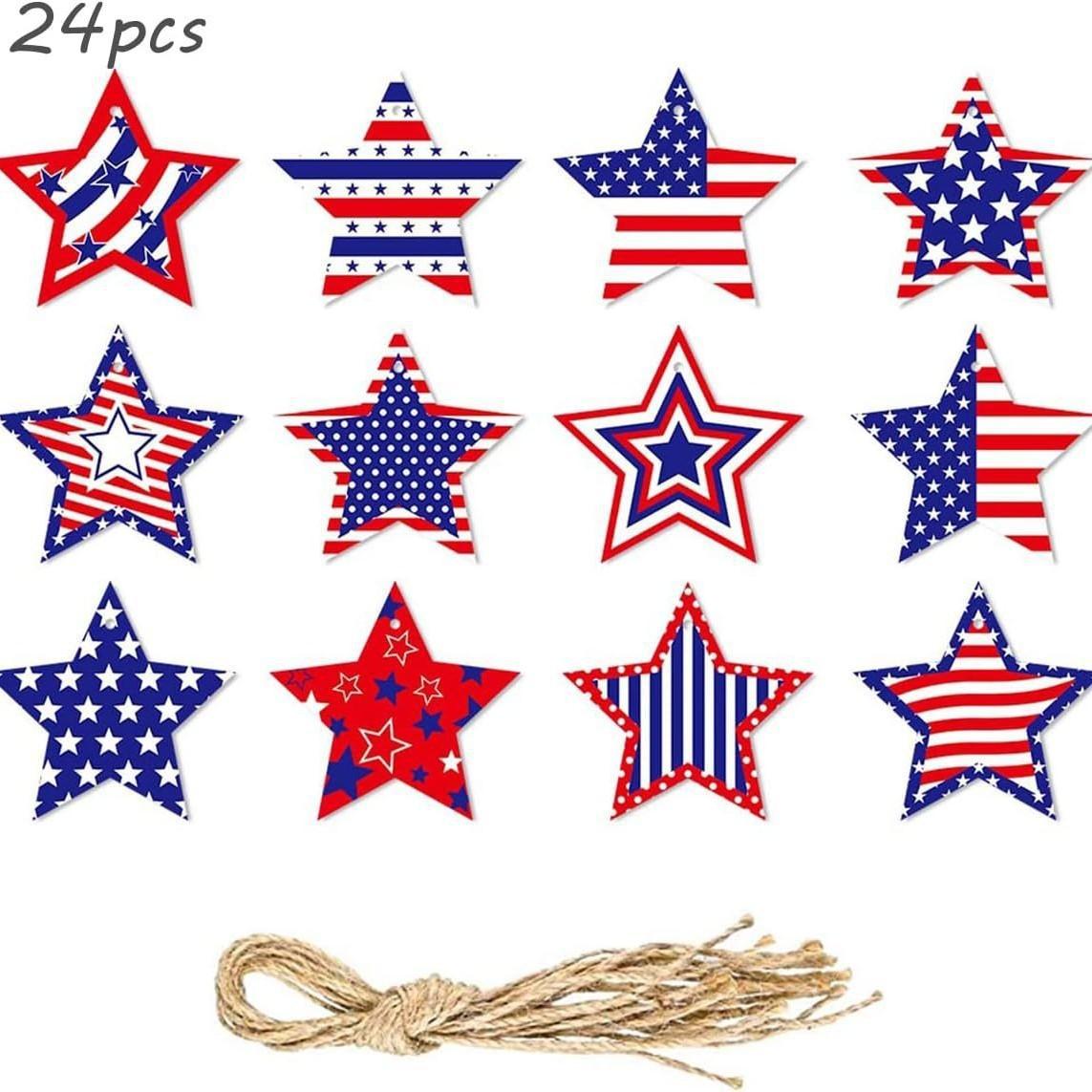 American Independence Day Festival Decoration Stars Party Gift Decoration Five-pointed Stars Tag One Size червоний
American Independence Day Festival Decoration Stars Party Gift Decoration Five-pointed Stars Tag One Size червоний