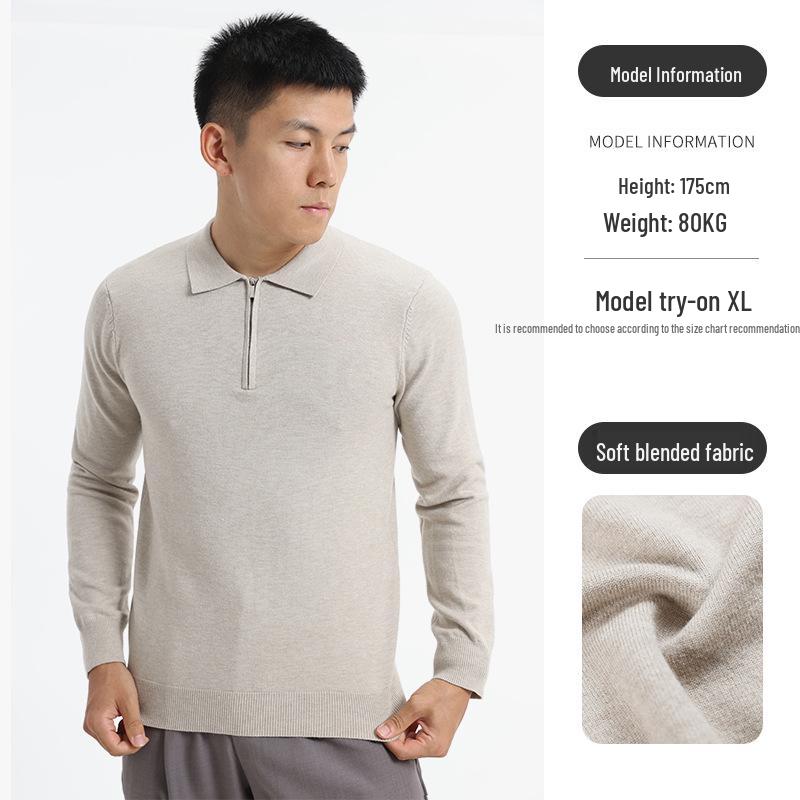 Men s High-End Zipper Lapel Polo Sweater: Warm Autumn/Winter Knitwear Base Layer XXXL
Men s High-End Zipper Lapel Polo Sweater: Warm Autumn/Winter Knitwear Base Layer XXXL