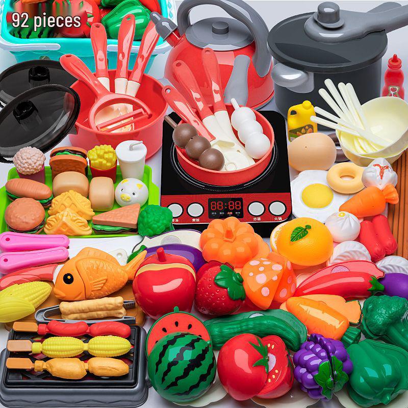 International Kids Kitchen Playset: Simulated Fruit & Vegetable Cutting and Cooking Toys
International Kids Kitchen Playset: Simulated Fruit & Vegetable Cutting and Cooking Toys