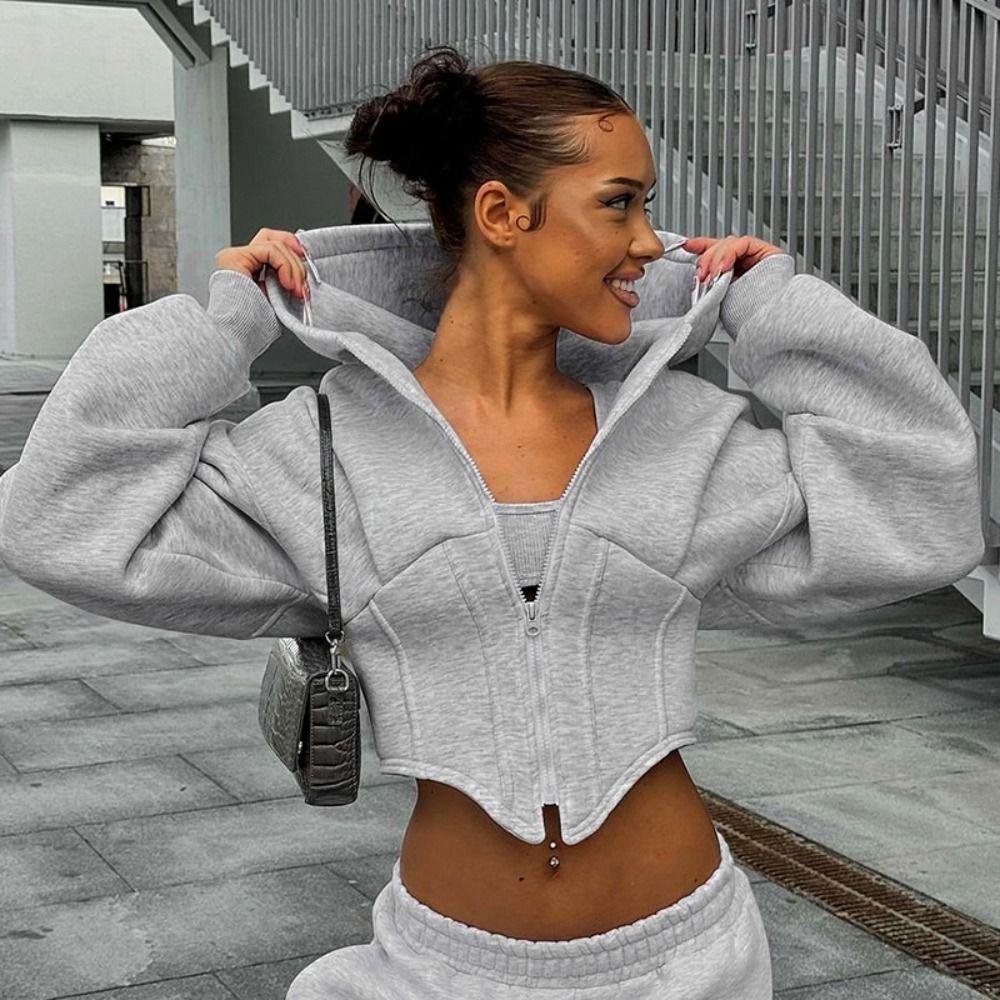 V Shape Streetwear Cardigan Fish Bone Long Sleeve Hooded Coat Soft Hoodies Women Spring S білий
V Shape Streetwear Cardigan Fish Bone Long Sleeve Hooded Coat Soft Hoodies Women Spring S білий