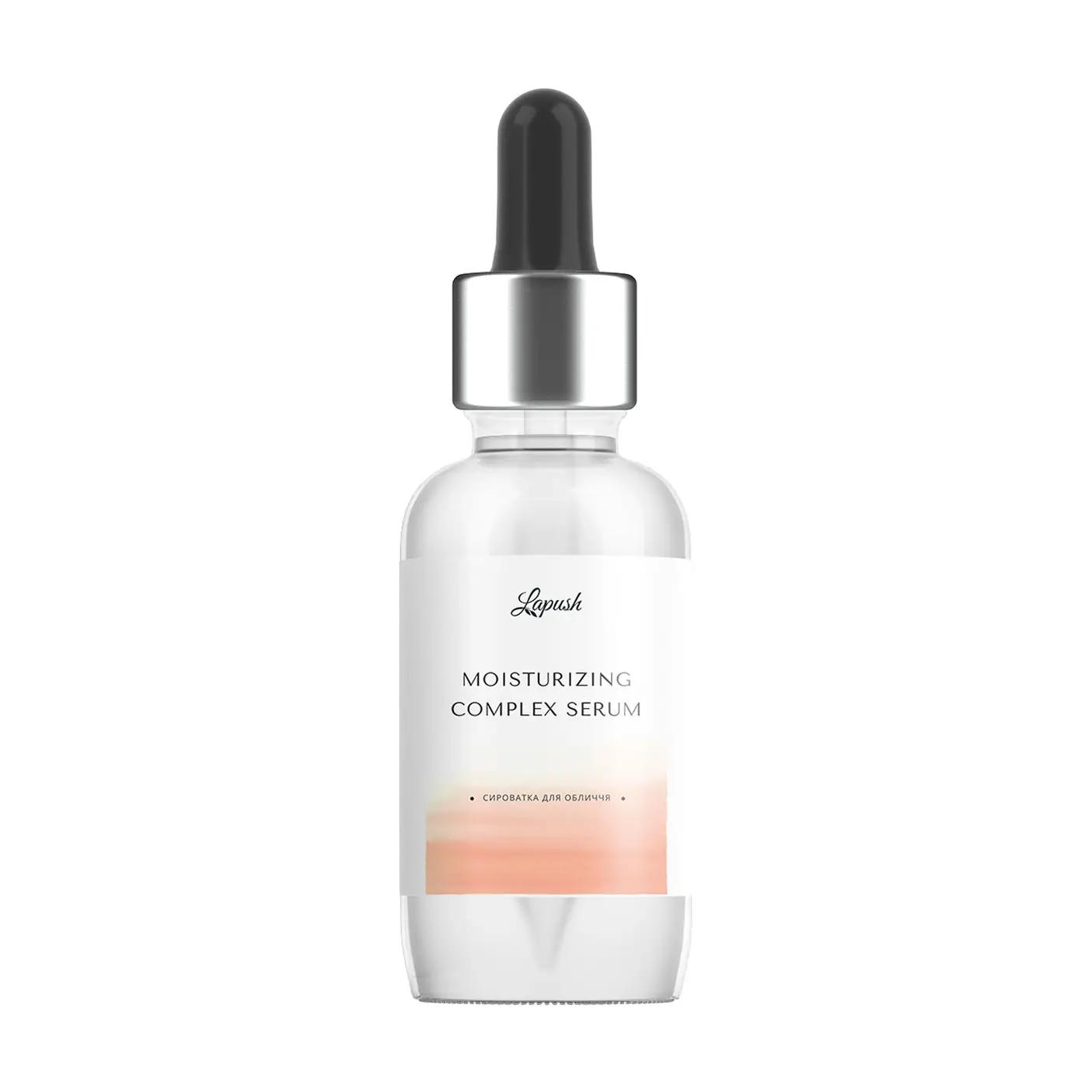 Гіалуронова сироватка для обличчя комплексного зволоження Moisturizing Complex Lapush 30 мл
Гіалуронова сироватка для обличчя комплексного зволоження Moisturizing Complex Lapush 30 мл