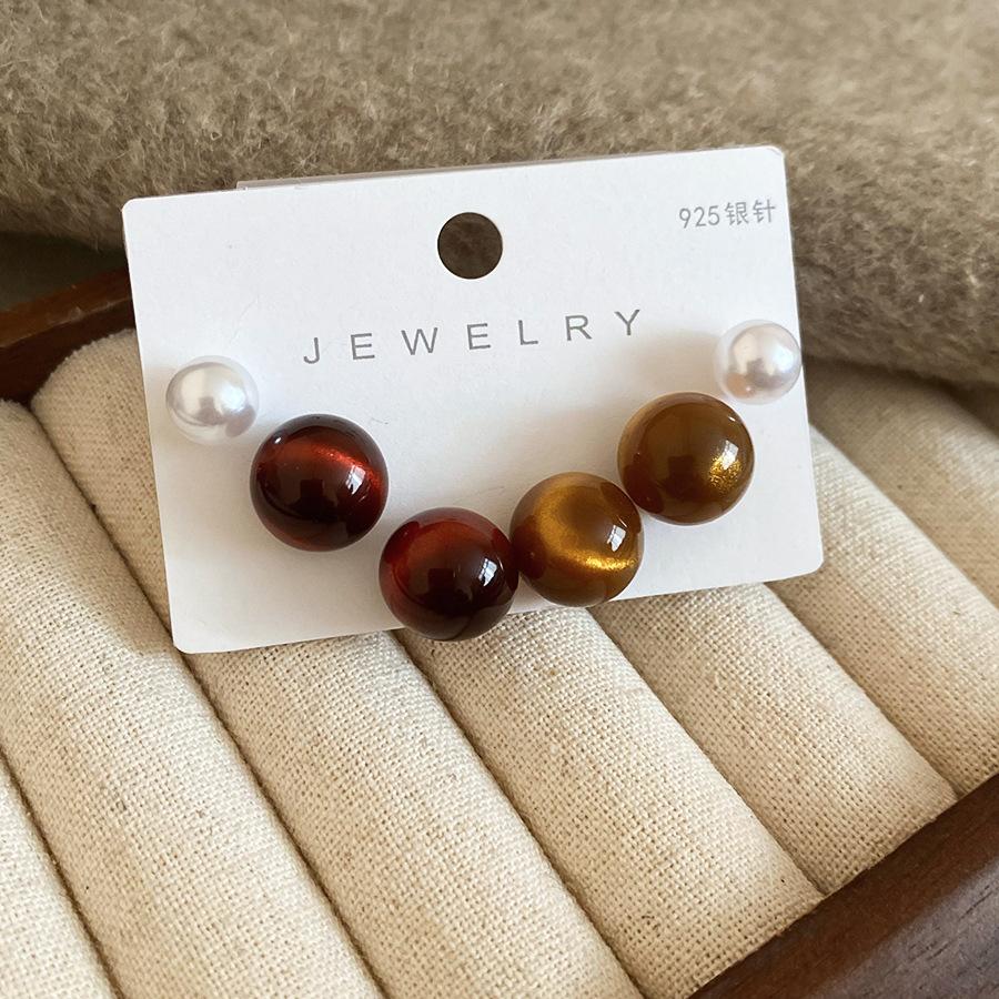 Silver Needle Round Resin Pearl Stud Earrings Set Casual Daily Versatile Earrings Earrings Women
Silver Needle Round Resin Pearl Stud Earrings Set Casual Daily Versatile Earrings Earrings Women