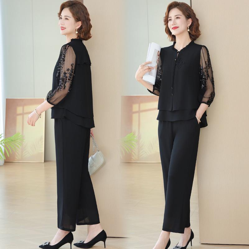 2025 Summer Fashion Chiffon Two-Piece Set for Middle-Aged and Elderly Women L (suggested for 90-110 jin)
2025 Summer Fashion Chiffon Two-Piece Set for Middle-Aged and Elderly Women L (suggested for 90-110 jin)