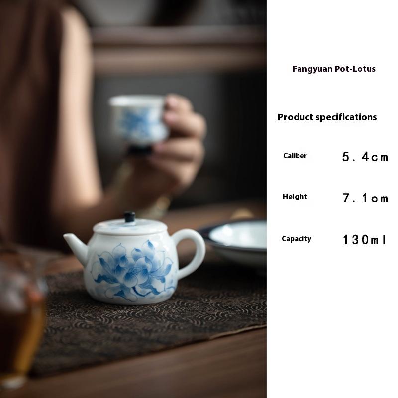 Teapot Underglaze Color Hand Painted Lotus Xishi Pot with Ball Hole Filter Single Pot Ceramic Kung Fu Breaking Teapot Tea Kettle
Teapot Underglaze Color Hand Painted Lotus Xishi Pot with Ball Hole Filter Single Pot Ceramic Kung Fu Breaking Teapot Tea Kettle