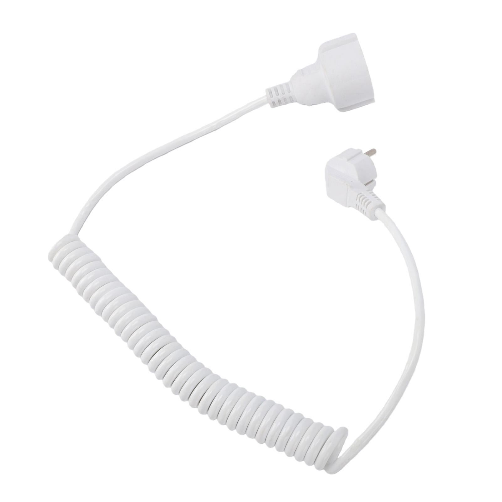 Extension Cord 3 X 1mm² Spiral Cable with Plug 0.8 2m Flexible IP20 16A for Home Office Outdoor Construction Site White
Extension Cord 3 X 1mm² Spiral Cable with Plug 0.8 2m Flexible IP20 16A for Home Office Outdoor Construction Site White