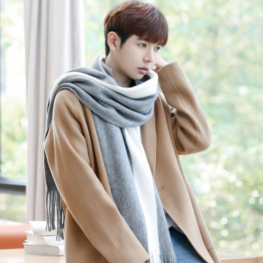 Thickened Men Cashmere Scarf Korean Style Winter Neckerchief Retro Long Wool Tassel Scarf Girls Style8
Thickened Men Cashmere Scarf Korean Style Winter Neckerchief Retro Long Wool Tassel Scarf Girls Style8