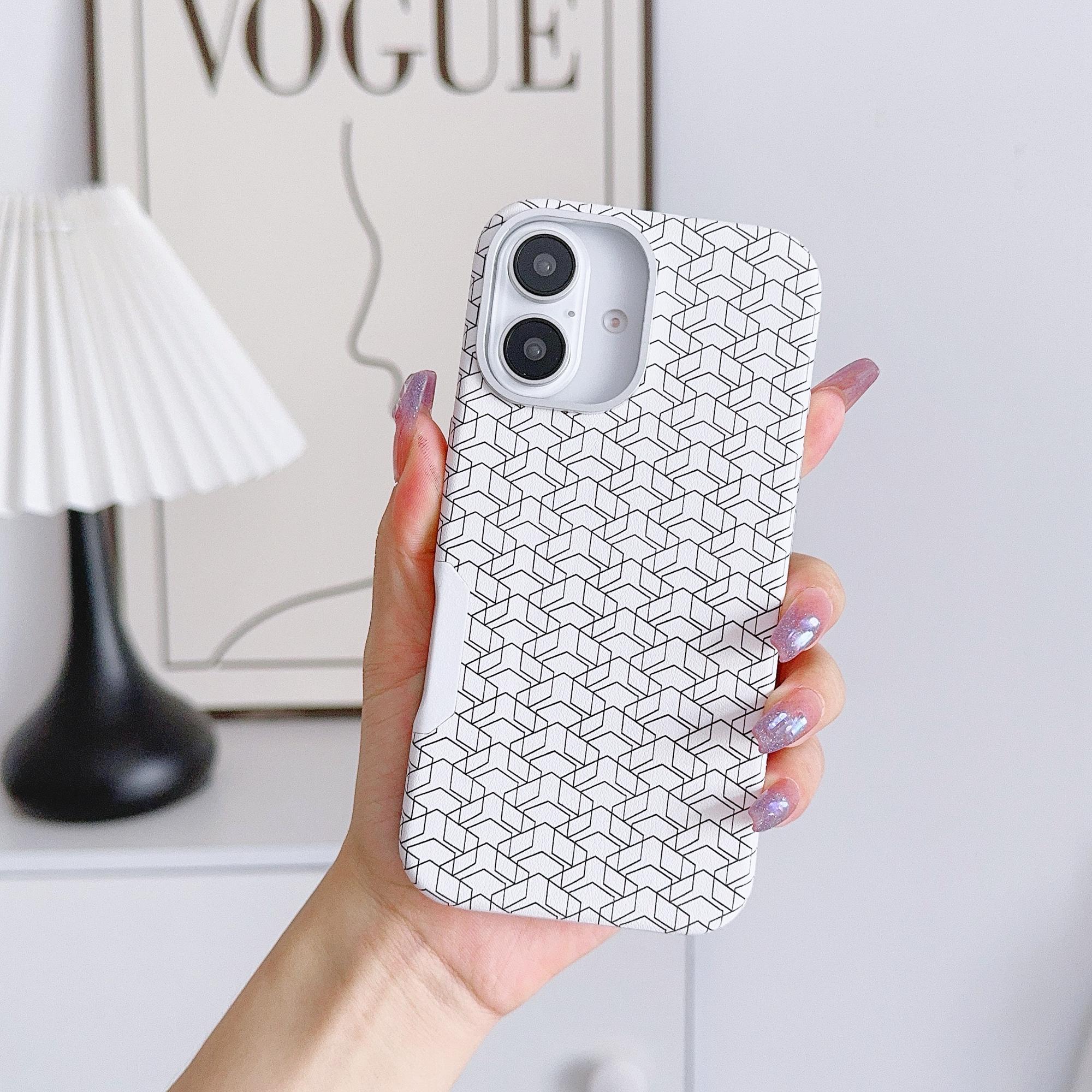 For iPhone 16 Plus Case Compatible with MagSafe Anti-Drop PU+TPU Phone Cover Geometric Pattern White
For iPhone 16 Plus Case Compatible with MagSafe Anti-Drop PU+TPU Phone Cover Geometric Pattern White