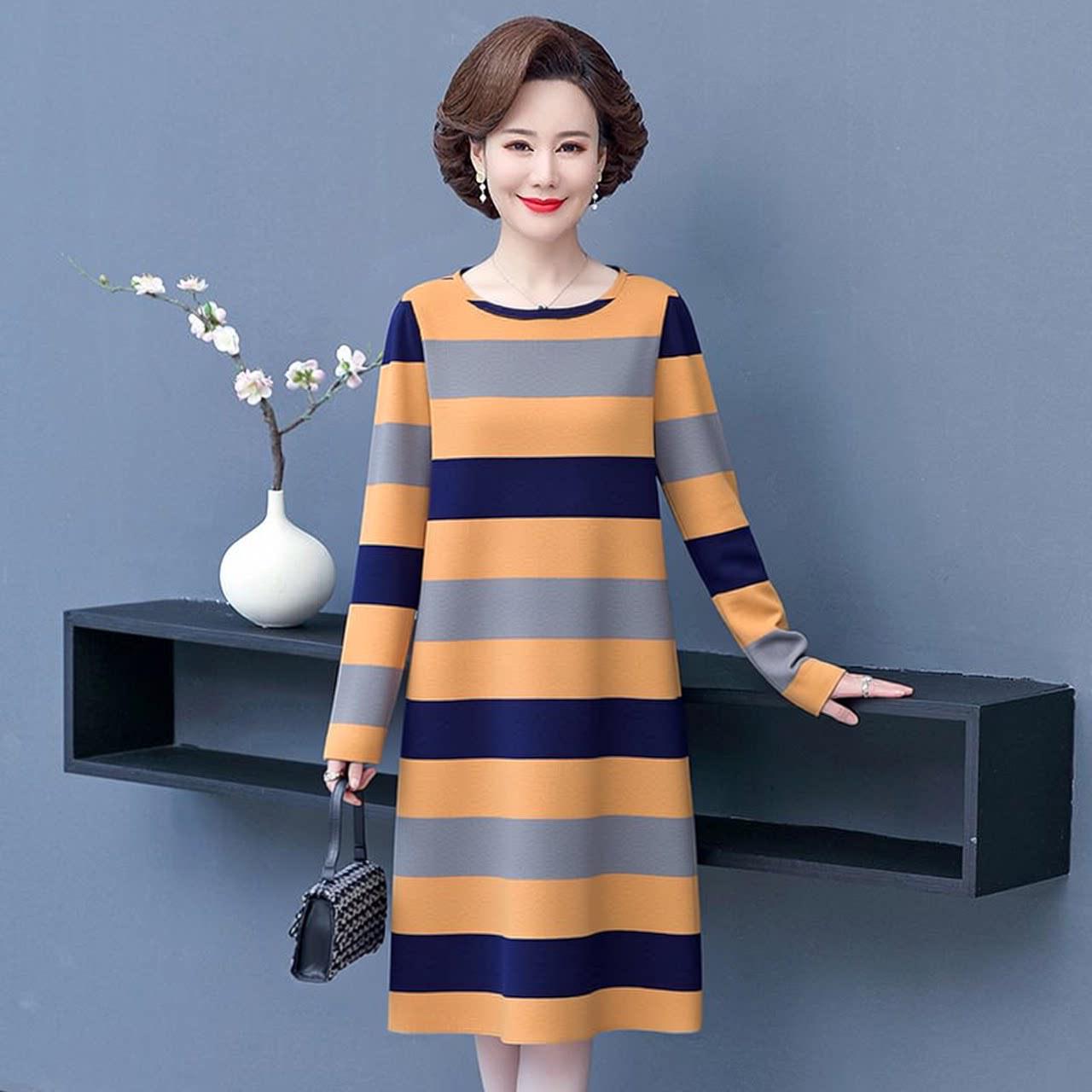 Women s Elegant Striped Slimming Bodycon Dress - Long Sleeve, Mid-Length, Plus Size, Age-Reducing XL
Women s Elegant Striped Slimming Bodycon Dress - Long Sleeve, Mid-Length, Plus Size, Age-Reducing XL