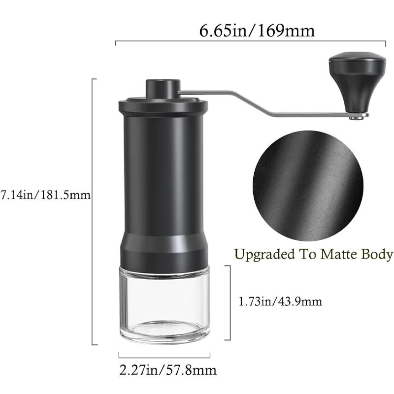 Manual Coffee Grinder Adjustable Hand Coffee Mill for Fine/Coarse Grind Portable Spice Grinder for Home and Camping
Manual Coffee Grinder Adjustable Hand Coffee Mill for Fine/Coarse Grind Portable Spice Grinder for Home and Camping